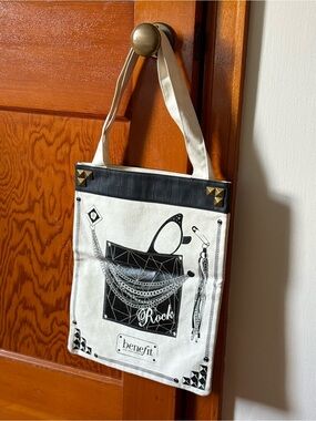Benefit Cosmetics - Graphic “Rock” Canvas Tote Bag *NEW*